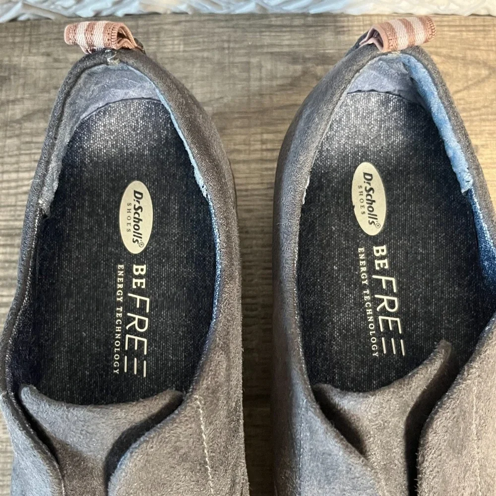 Dr Scholls Glisten Oxfords Womens 10M Be Free Energy Technology Gray Suede Shoes